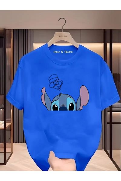 New Shine 1 tricou este un cadou pentru achiziții de 6 și mai sus în coș - Tricou oversize imprimat cu cusături