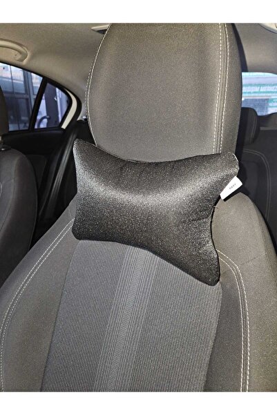 sıcak köşe Pernă de gât neagră cu sclipici și fundă 1 bucată