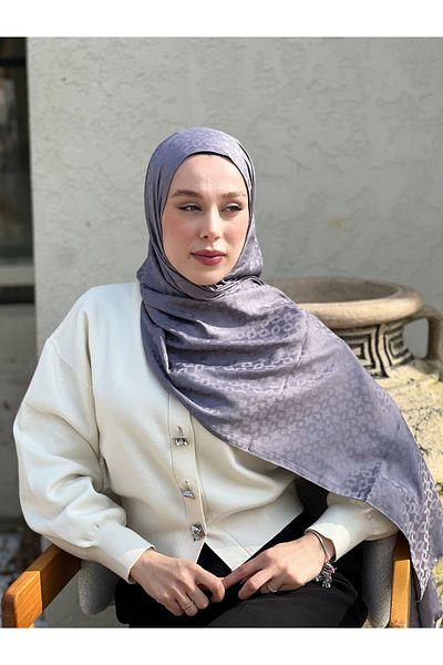 Modakaşmir Silky Jacquard Series Linn Pattern Shawl