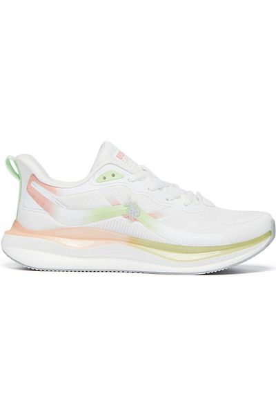 U.S. Polo Assn. Women's White Low-Top Sneakers - Bold Lace-Up Style, Comfortable Casual Footwear