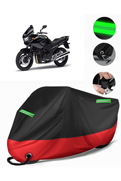 MotoEN قماش القنب الفاخر المتوافق مع Yamaha TDM 900 (متوافق مع القفل) أسود-أحمر