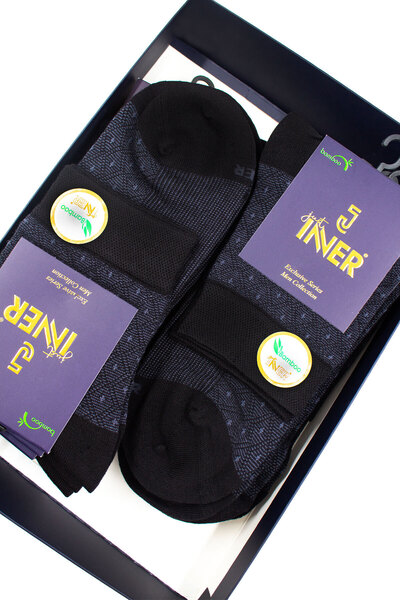 Just inner Чоловічі шкарпетки з бамбука, 6 пар, з напівконічним візерунком