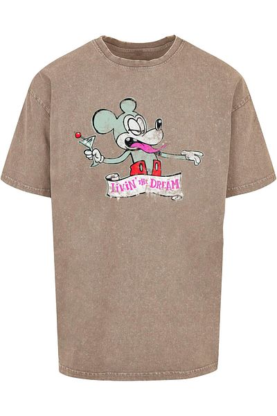 Merchcode Brandalised - Drunk Mick Acid Washed Oversize-T-Shirt
