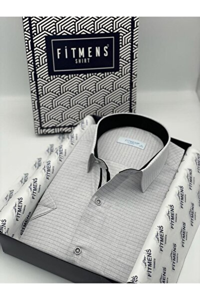 Fitmens Classic Short Sleeve Linen Cotton Checkered Cotton Gift Boxed Men's S...