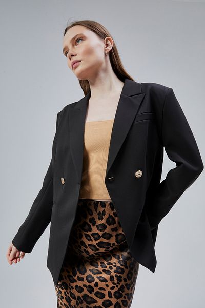 Bolivente Women's Double Breasted Oversize Blazer Jacket