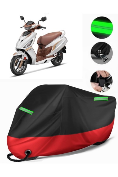 MotoEN غطاء دراجة نارية ممتاز متوافق مع Hero Dash 125 (متوافق مع القفل) أسود-...