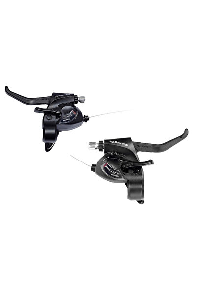 Shimano -tx800 3x8 Bisiklet Fren Vites Kolu Seti Siyah