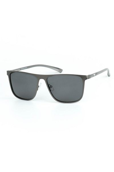 Di Caprio Men's Gray Polarized Protected Rectangular Model Sunglasses
