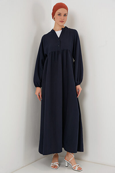 Bigdart Dámské dlouhé hidžábové šaty 2525 - tmavě modrá