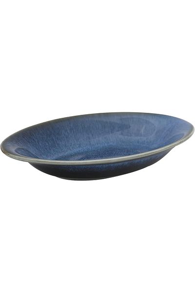Trust Pro Porcelain Oval Salad/Sauce Plate/Bowl Trending Blue/Black Colour 7.5 Inch / 19.05 cm (FGB5