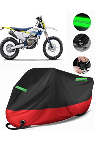MotoEN Husqvarna Fe 501 Compatible Premium Motorcycle Tarpaulin (Lock Compati...