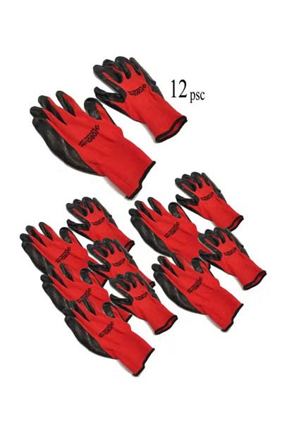 Force Force Cotton Multi-Purpose Gloves Set White One Size 12 Pieces