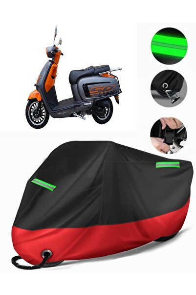 MotoEN غطاء دراجة نارية ممتاز متوافق مع Apachi True 50 (متوافق مع القفل) أسود...