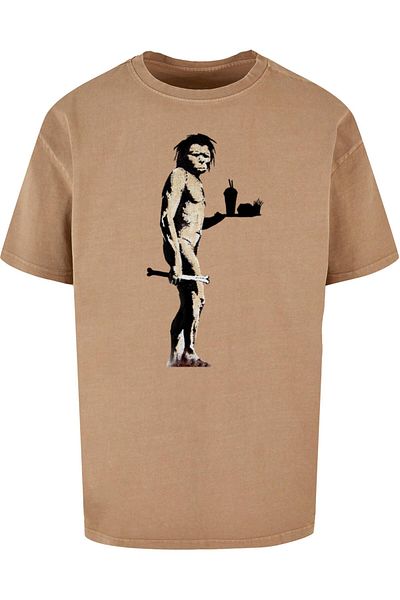 Merchcode Brandalised - Fast Food Apeman Acid Washed Oversize-T-Shirt