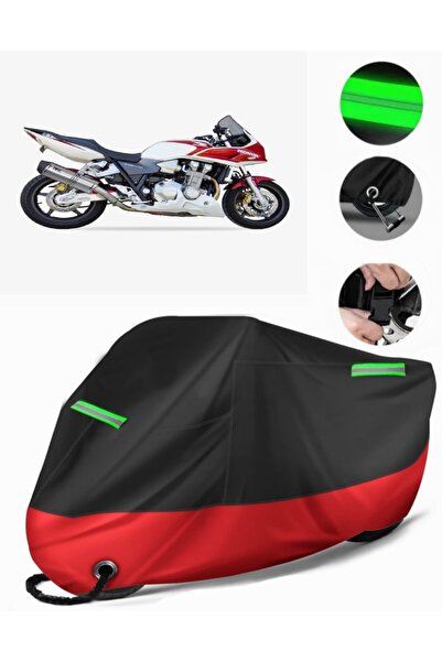 MotoEN غطاء دراجة نارية ممتاز متوافق مع Honda CB 1300 (متوافق مع القفل) أسود-...
