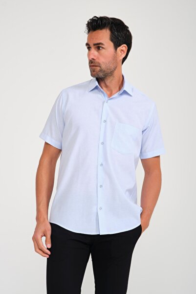 Fitmens Classic Short Sleeve Linen Cotton Garneli Men's Shirt with Gift Box F...