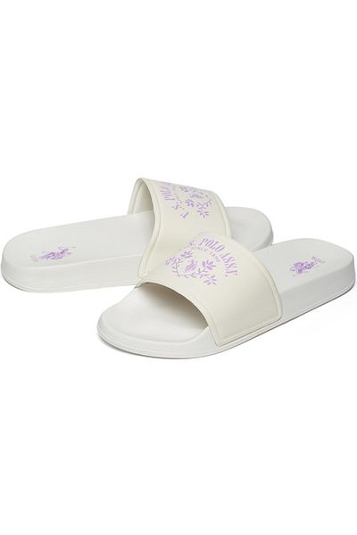 U.S. Polo Assn. Women's White Slides - Lightweight, Comfortable Casual Shoes