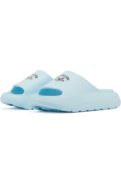 U.S. Polo Assn. Women's Light Blue Slides - High-Quality Sole Lightweight & Trendy Design