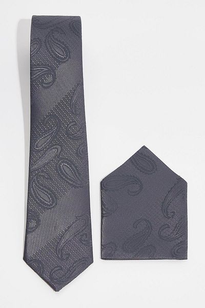 Tudors Patterned Classic Men's Tie with Pocket Handkerchief