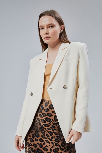 Bolivente Women's Double Breasted Oversize Blazer Jacket