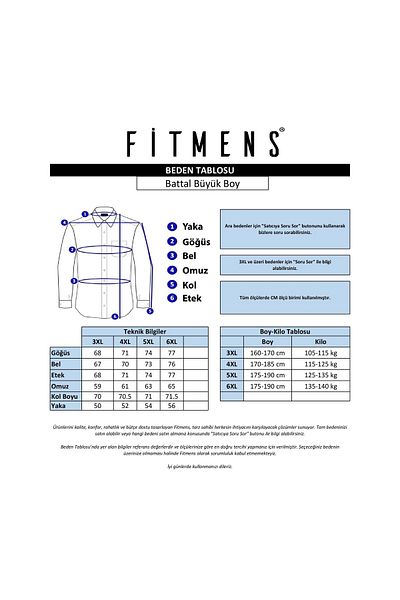 Fitmens Oversized Long Sleeve Color Checkered Men's Shirt with Gift Box Fs- 002399   - White Coffee