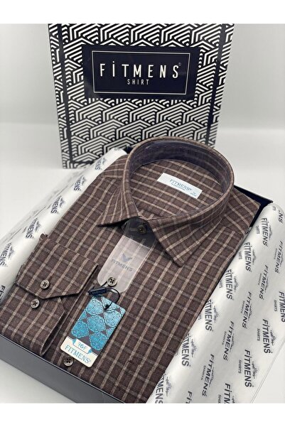 Fitmens Classic Long Sleeve Winter Plaid Lumberjack Collar Six Button Cotton Gift Boxed Men's Shirt Fs-003133