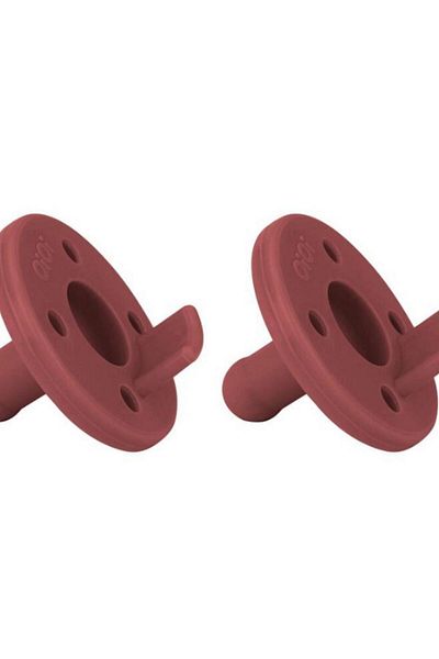 OiOi Emzix 2 Pack Silicone Pacifier - Velvet Rose