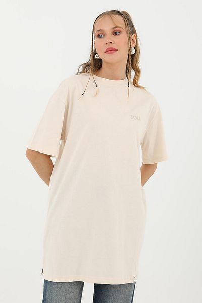 REMSA Beige 30727 College Basic T-Shirt Tunic Innerwear