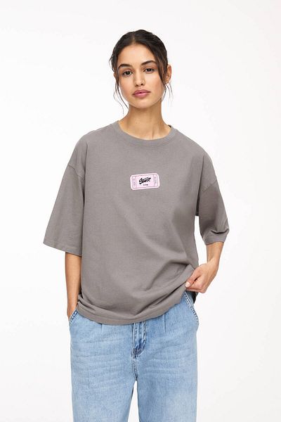Pull & Bear STWD T-shirt with ticket graphic