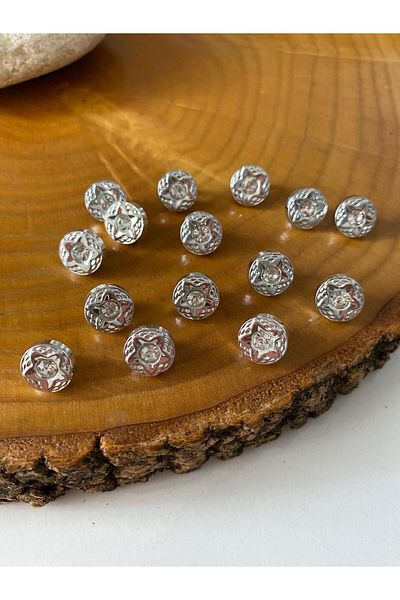 canan dizayn Special Stone 11.5 mm (18 Size) Nickel Button (15 Pcs)