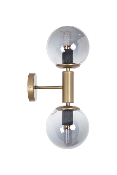 MŞ Aydınlatma Hector Antique 2 Smoked Glass Sconce