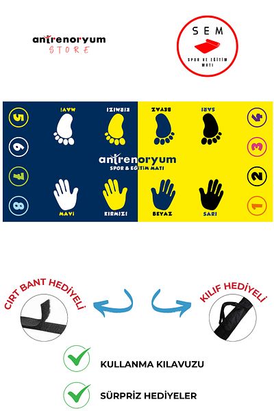 ANTRENORYUM Football, Basketball, Volleyball, Tennis All Branches Training Equipment Sports and Training Mat