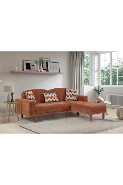 Meser Mobilya Dante Netflix, Tv Koltuğu, Şönil Kumaş Açılır Ahşap Ceviz Köşe ...