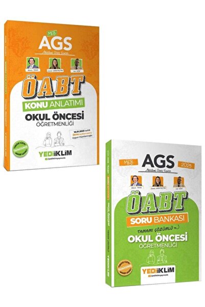 Yediiklim Yayınları 2025 MEB AGS ÖABT Okul Öncesi Öğretmenliği Soru ve Konu Seti