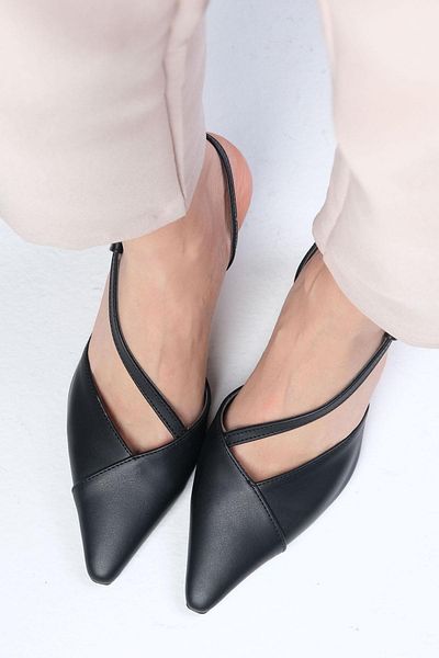 Mio Gusto Dia Black Color Women's Heeled Shoes