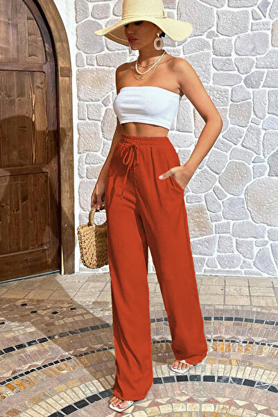 YAKAMEL Modelul Basic Premium pentru femei Bürümcük Palazzo Bottom