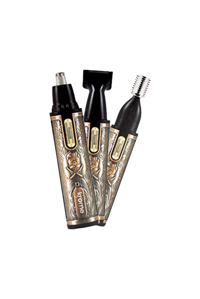 Krome ماكينة حلاقة كهربائية 3 في 1 قابلة لإعادة الشحن KR-RF-1288 - ذهبي