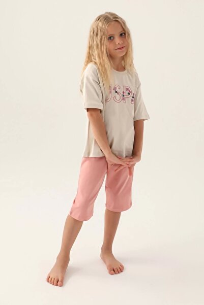 U.S. Polo Assn. KIZ GARSON KAPRİ TAKIM