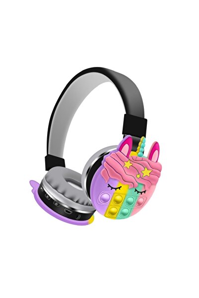 JUNGLEE ÇOÇUKLAR İÇİN BLUETOOTH KULAKLIK KARİKATÜR POPİT SD KART GİRİŞLİ ŞARJ...