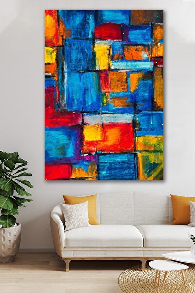 Hediyeler Kapında Su Ve Ateş Soyut Kanvas Tablo 50x70