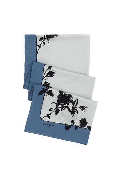 Pierre Cardin Blue Silk Shawl 50307820 -Vr249