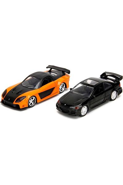 Jada 1/32 F&f Legacy Series Heist هوندا سيفيك Ej1 / هان مازدا Rx-7
