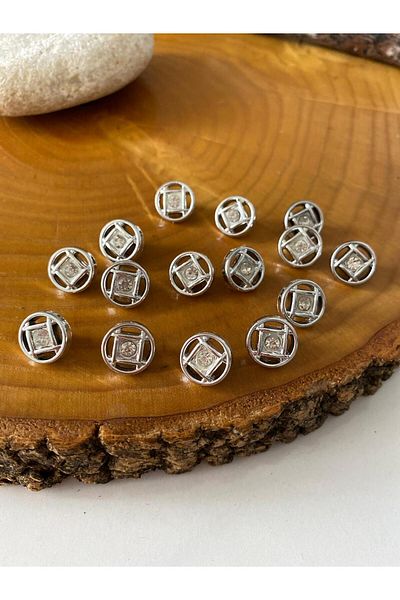 canan dizayn Special Stone 12.80 mm (20 Size) Nickel Button (15 Pcs)