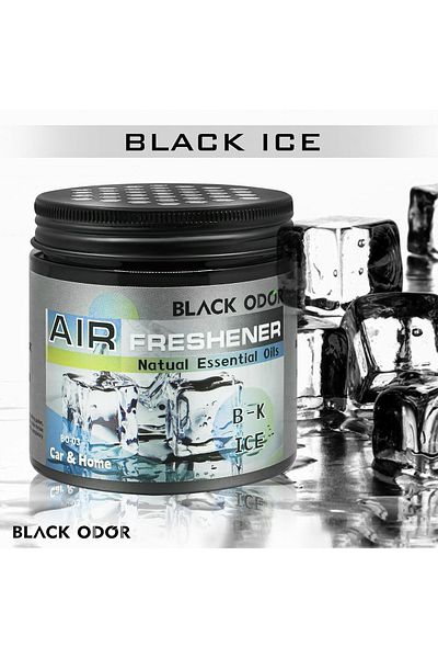 Generic معطر جو برائحة سوداء مع زيوت عطرية طبيعية، 180 جرام - مثالي للسيارة والمنزل (الثلج الأسود)