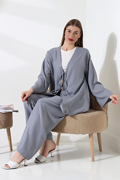 ensade Lace-Up Woven Double Set