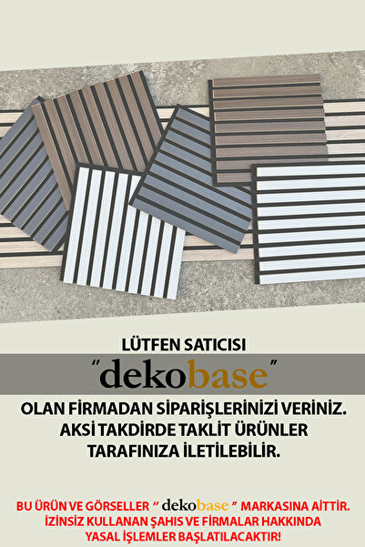 BASE 60x240 Cm Antrasit Renk Akustik Ahşap Duvar Paneli