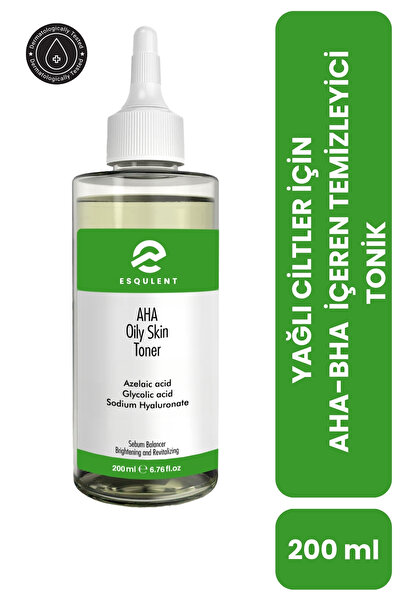 Esqulent AHA Oily Skin Toner / Yağlı Ciltler için AHA İçeren, Sivilce Önleyic...