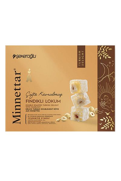 Şekeroğlu 300 Gr Grateful Double Roasted Turkish Delight with Hazelnuts
