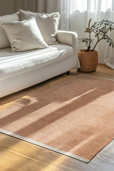 dekozer Azra Hardal Özel Kaymaz Tabanlı Pamuk Dokuma Kilim