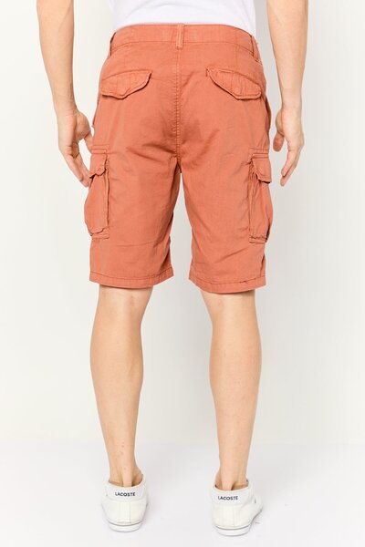 GAS Men Plain Cargo Shorts, Rust